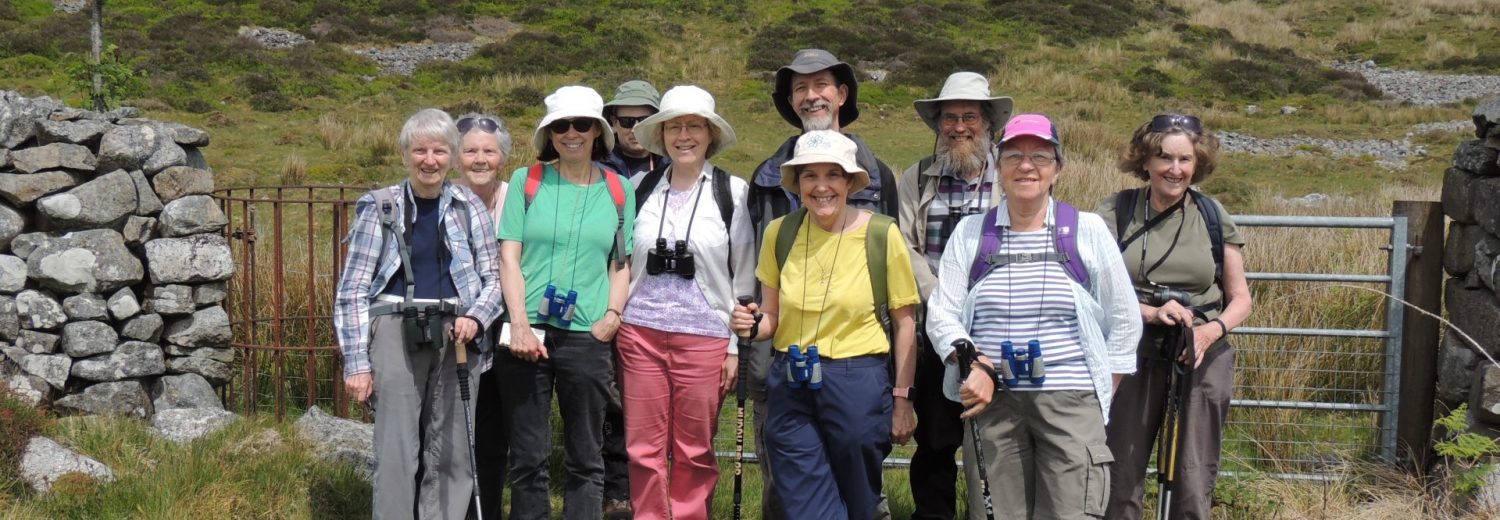 Volunteers on a wildlife walk in the Amman Valley